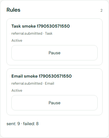 Create an automation rule. — Mobile