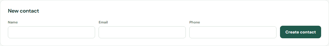 Create a customer contact. — Desktop