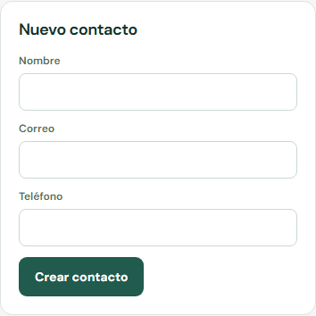 Crear el contacto del cliente. — Móvil