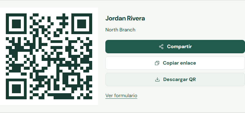 Compartí o descargá tu QR desde Mi QR. — Escritorio: Compartí el enlace o descargá tu QR en PNG con estos botones.
