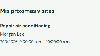 Consultá las visitas asignadas en el portal del técnico. — Móvil